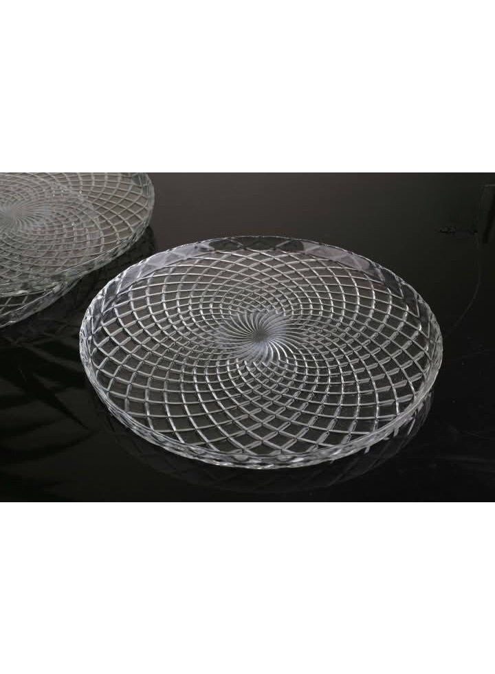 طقم أطباق تقديم زجاج دائري شفاف 6 قطع مقاس 21 سم – أوعية زجاجية بحواف مرتفعة للتقديم والضيافة والاستخدام اليومي – تصميم عملي وأنيق - Image 5